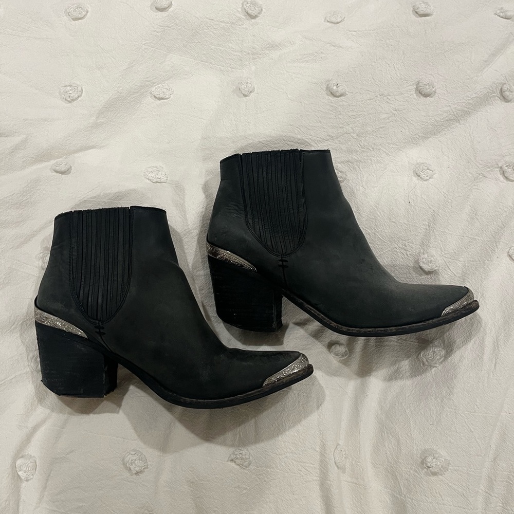 Jeffrey Campbell black western boots